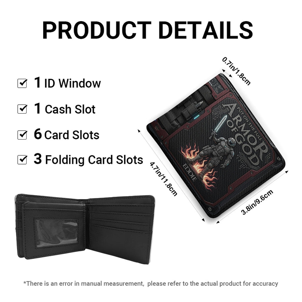 Personalized Armor of God Men's Leather Wallet