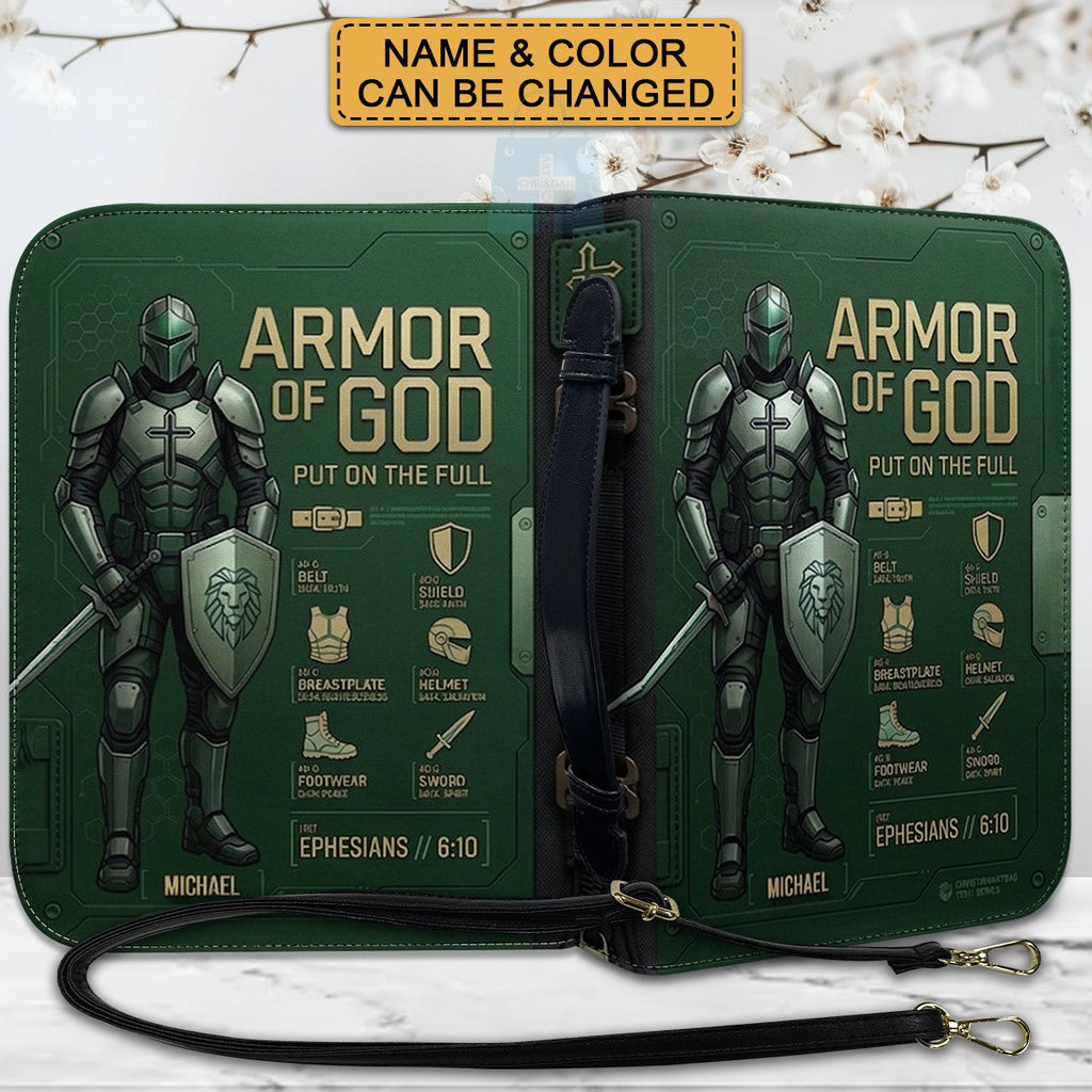 Personalized Armor of God Bible Cover for Men