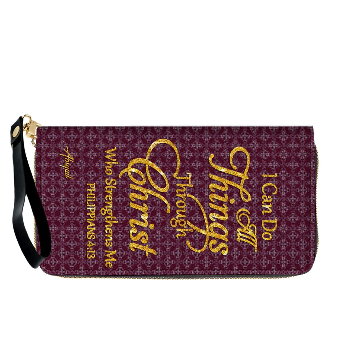 "I Can Do All Things" Leather Tote & Wallet Set