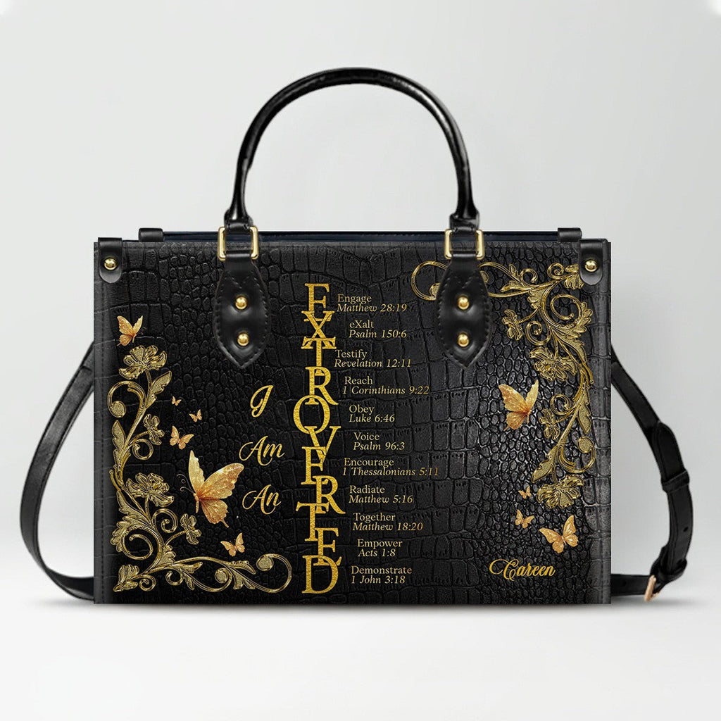 Personalized Biblical Acrostic Leather Tote Bag
