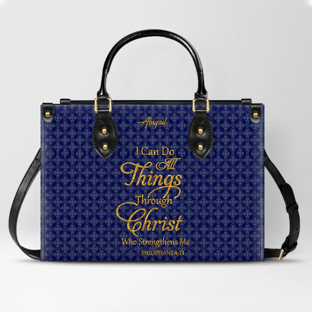 "I Can Do All Things" Leather Tote & Wallet Set