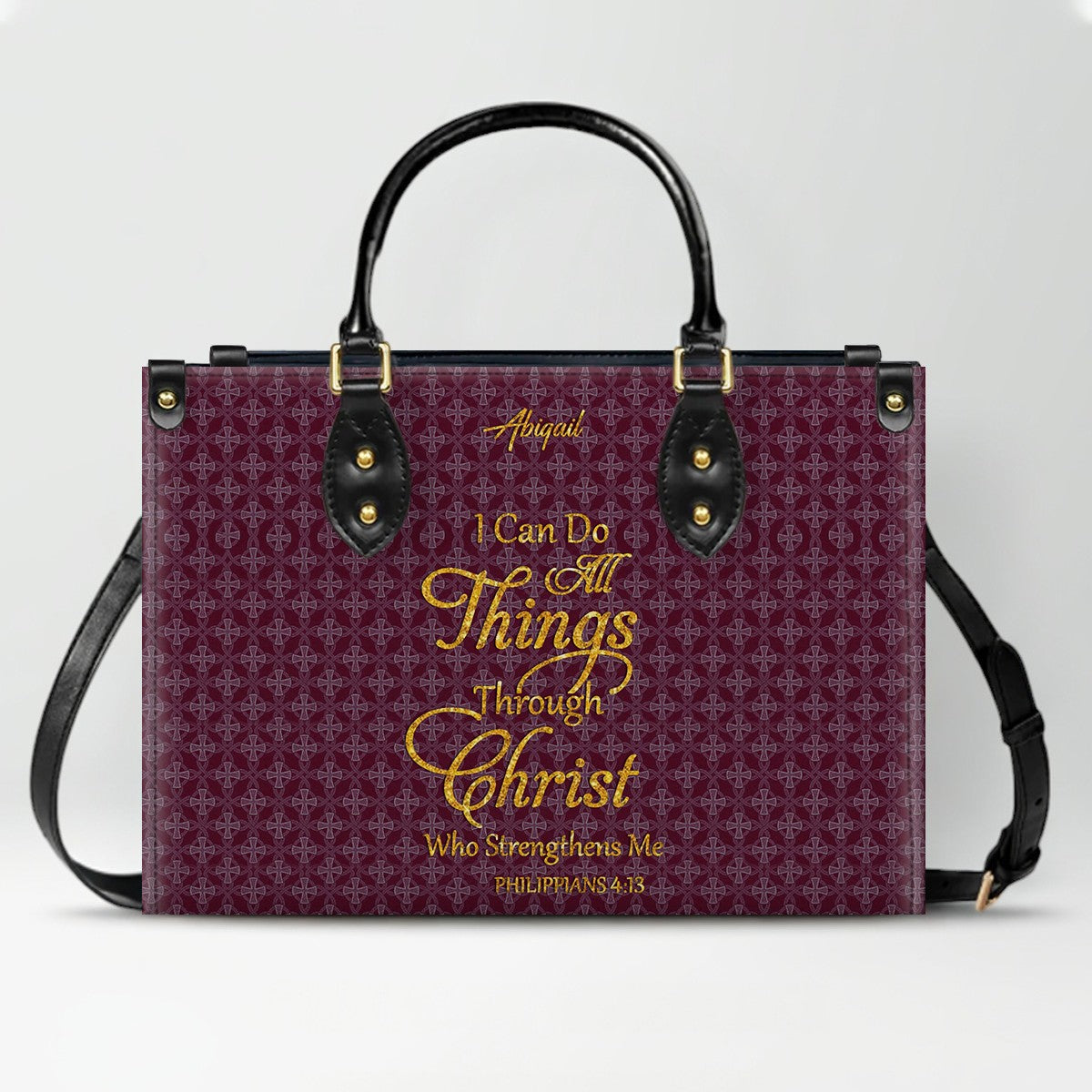 "I Can Do All Things" Leather Tote & Wallet Set