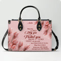 Personalized Christian Floral Leather Handbag