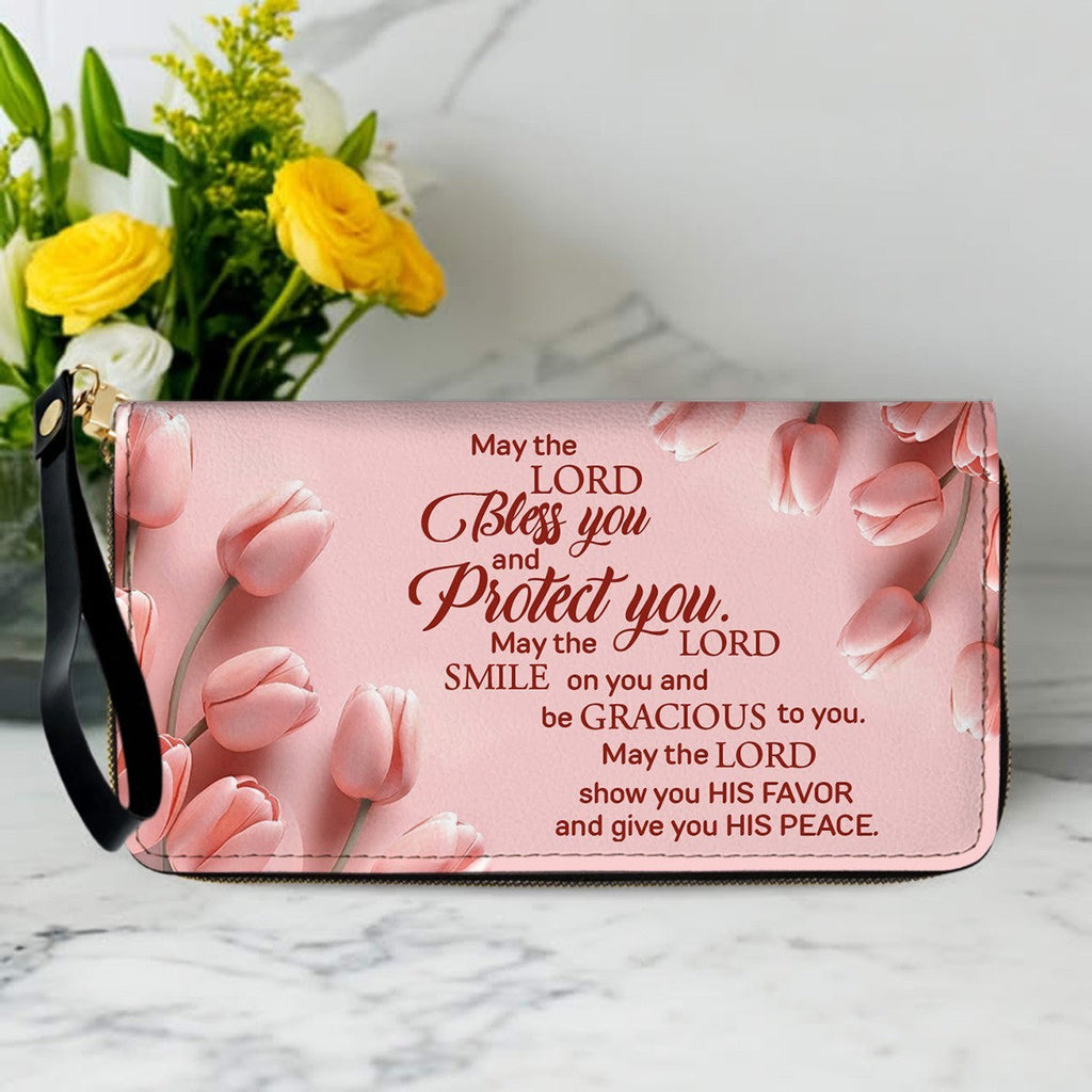Personalized Christian Floral Leather Handbag
