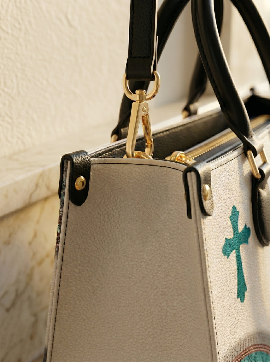 Poise 2 Timothy 1:7 Christian Leather Handbag