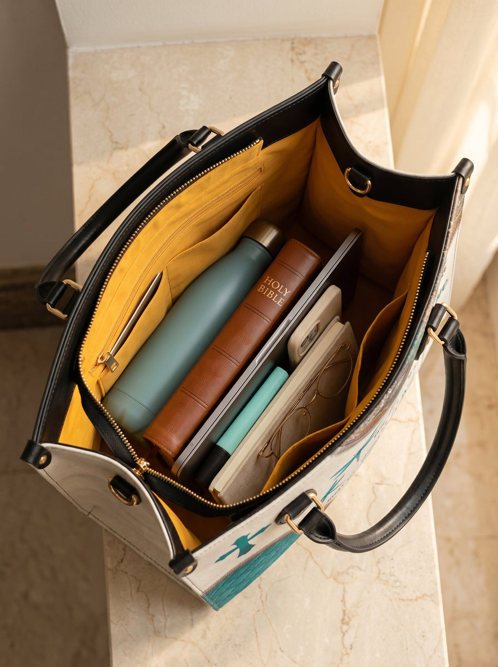 Poise 2 Timothy 1:7 Leather Handbag