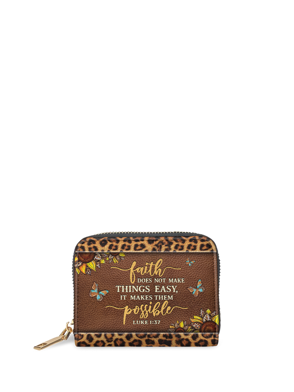 Possible Luke 1:37 Bible Verse Mini Wallet