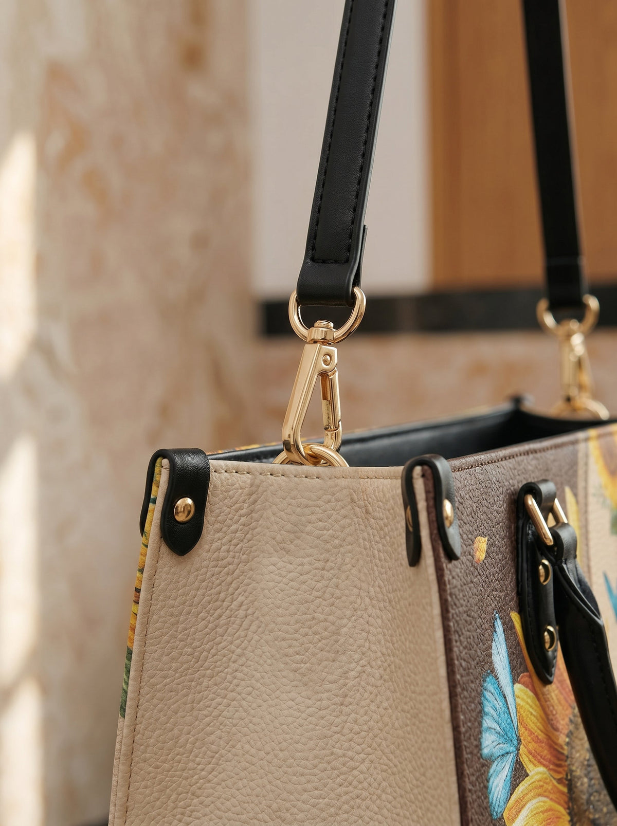 Presence Psalm 46:10 Leather Handbag
