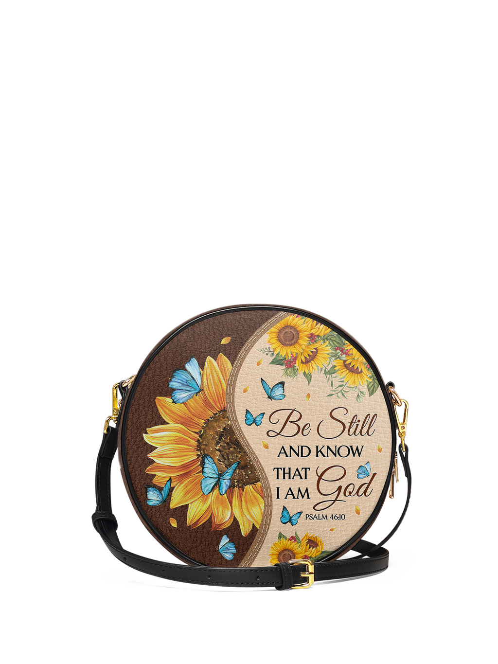 Psalm 46:10 Presence Circle Crossbody Bag