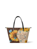 Presence Psalm 46:10 Leather Tote Bag