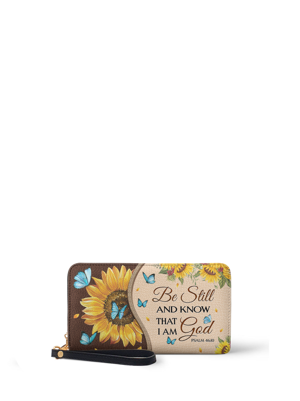 Presence: Psalm 46:10 Leather Wallet