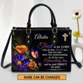 Trust in the Lord Personalized Leather Tote Bag