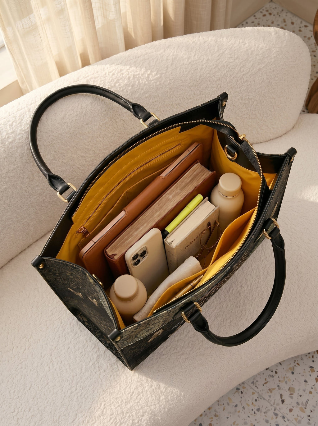 Matthew 5:8 Pure in Heart Leather Handbag