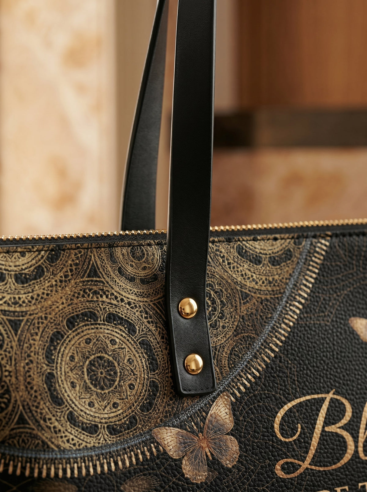 Pure Matthew 5:8 Christian Leather Tote Bag