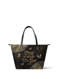 Pure Matthew 5:8 Christian Leather Tote Bag