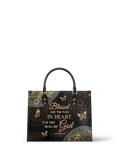 Matthew 5:8 Pure in Heart Leather Handbag
