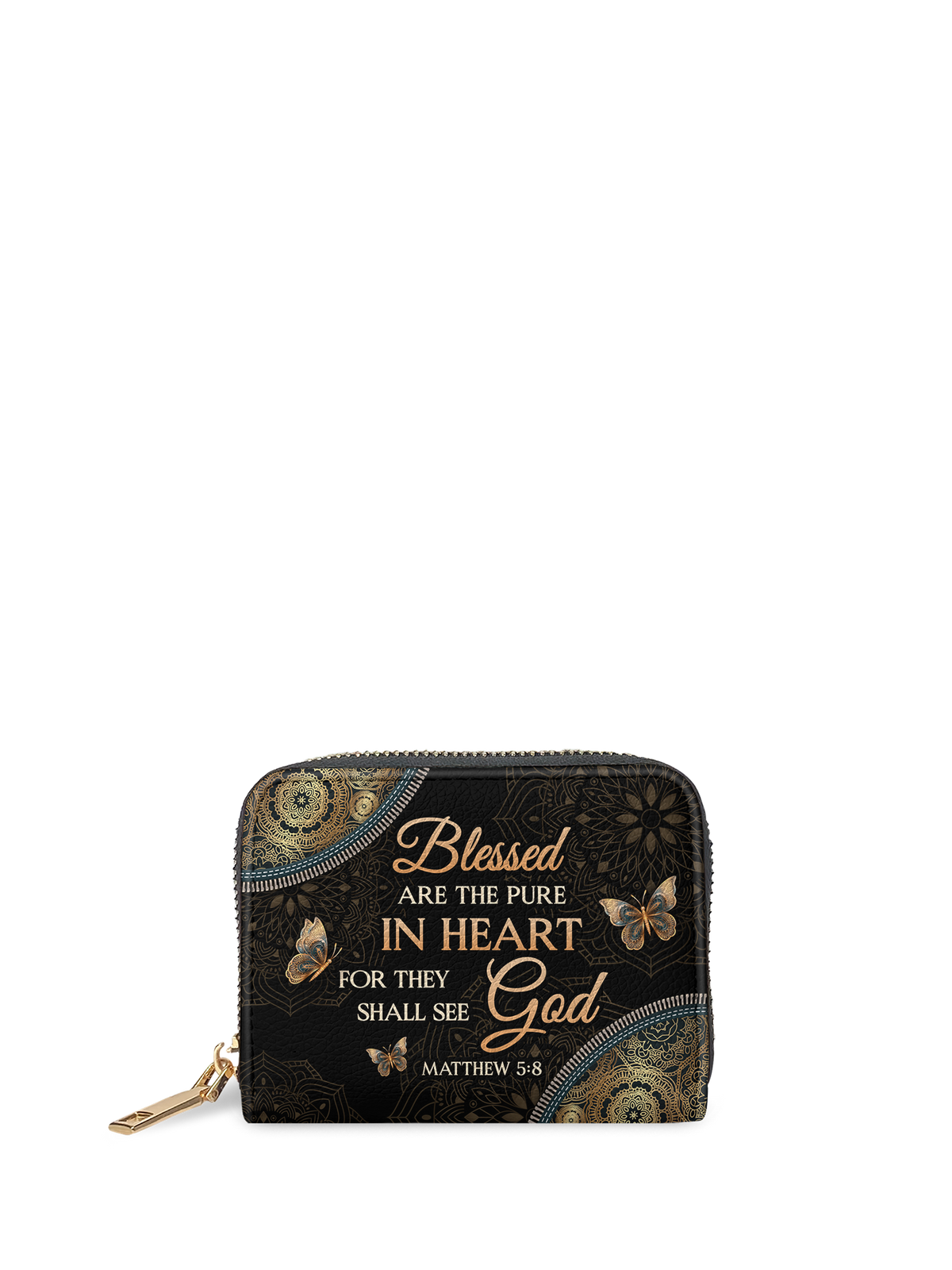 Pure Matthew 5:8 Bible Verse Mini Wallet