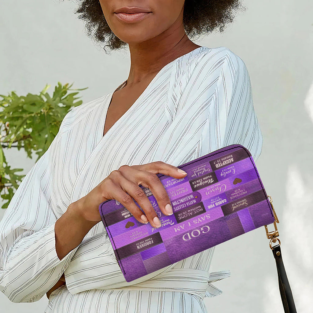 Personalized God Says You Are Leather Handbag Set