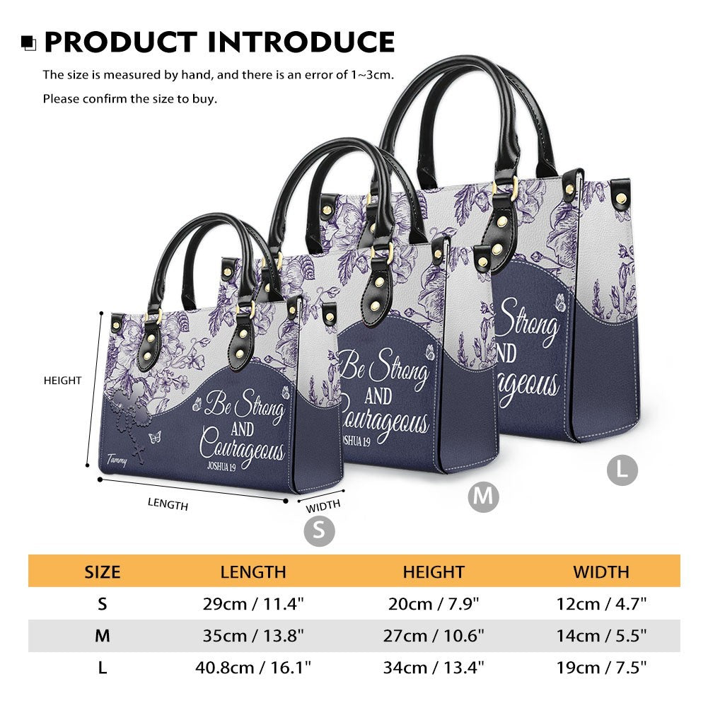 Personalized Bible Verse Leather Handbag