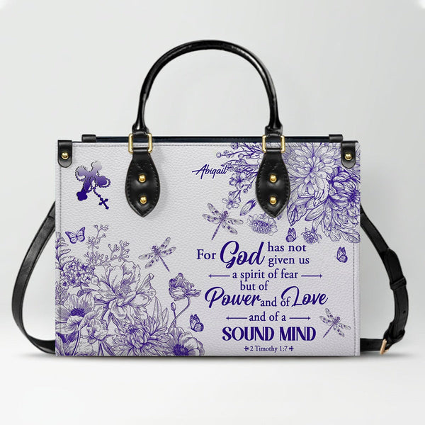 Personalized Christian Leather Handbag
