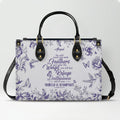 Personalized Psalm 91 Christian Leather Handbag