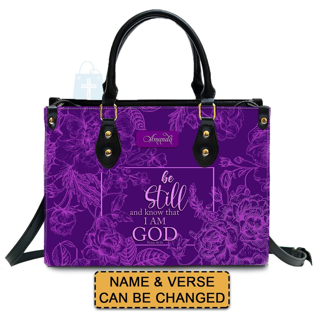 Personalized Christian Leather Handbag