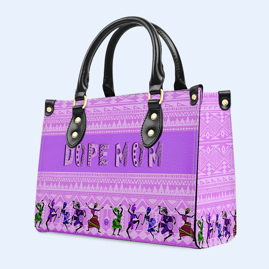 Personalized DOPE Mom & Grandma Leather Tote Bag