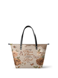 Jeremiah 29:11 Purpose Leather Tote Bag