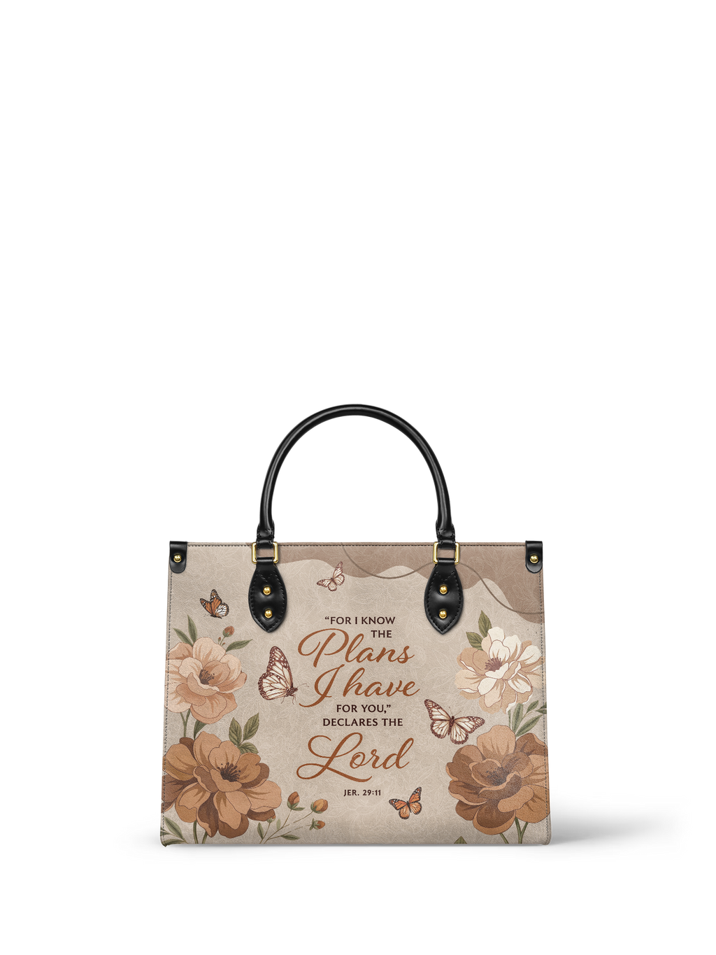 Jeremiah 29:11 Purpose Vegan Leather Handbag