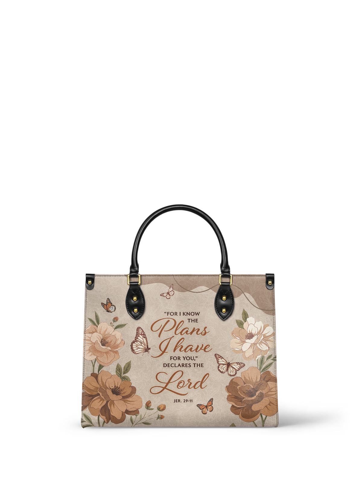 Jeremiah 29:11 Purpose Vegan Leather Handbag