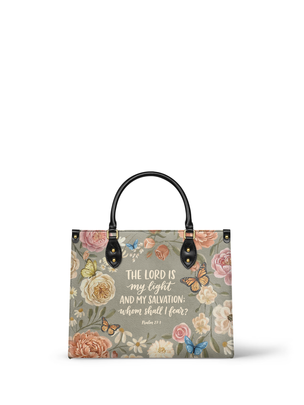 Radiance Psalm 27:1 Deluxe Vegan Leather Handbag
