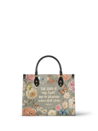 "Radiance" Psalm 27:1 Deluxe Vegan Leather Handbag