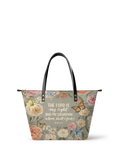 Radiance Psalm 27:1 Leather Tote Bag