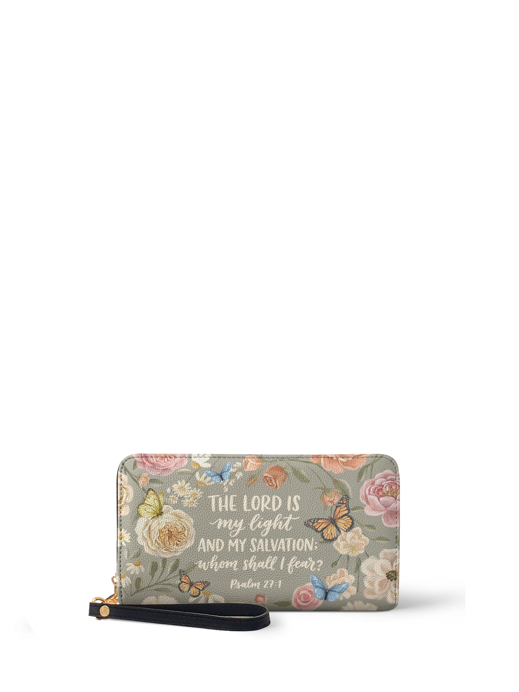 Radiance Psalm 27:1 Zip-Around Wristlet Wallet
