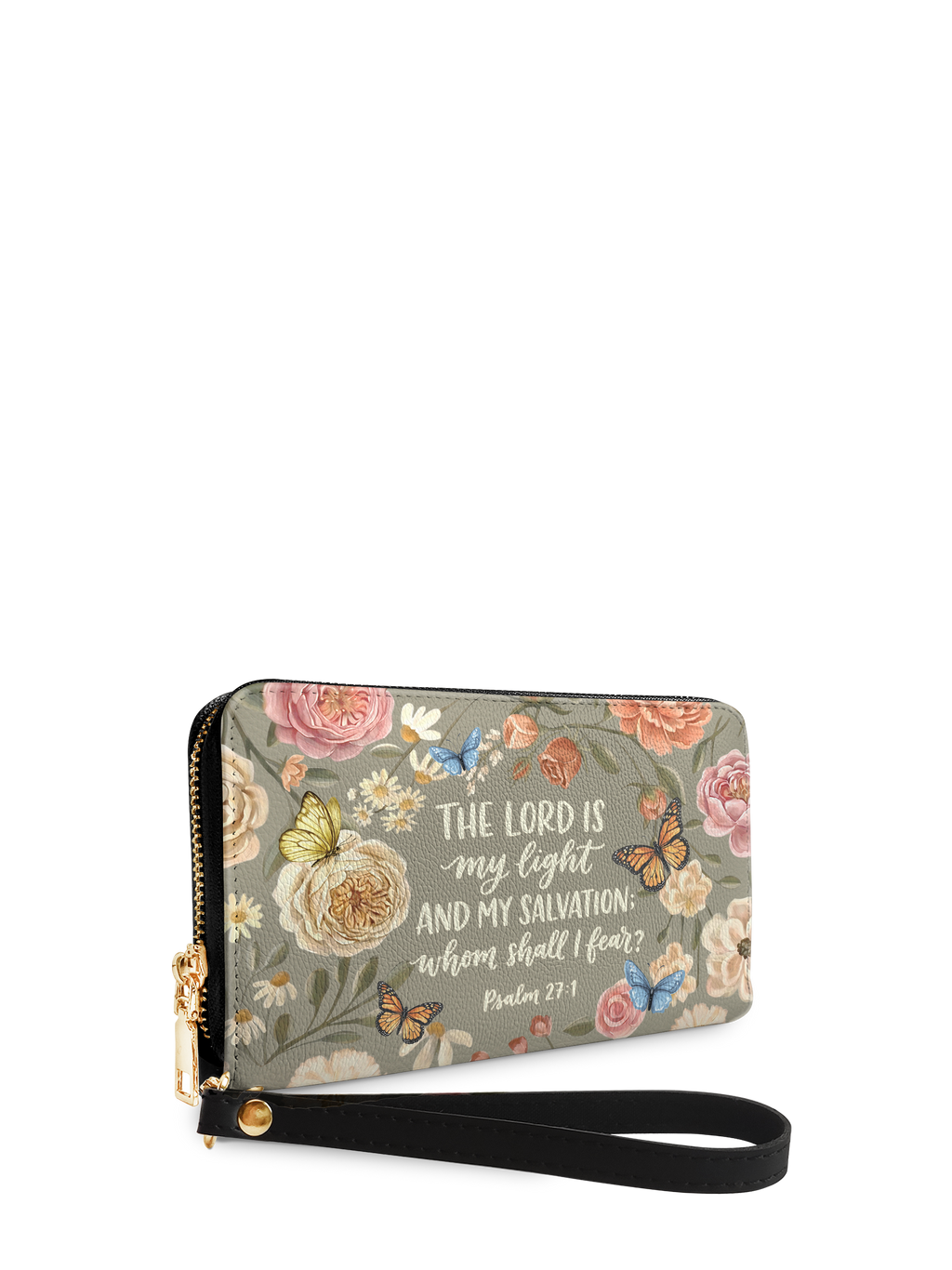 Radiance Psalm 27:1 Zip-Around Wristlet Wallet