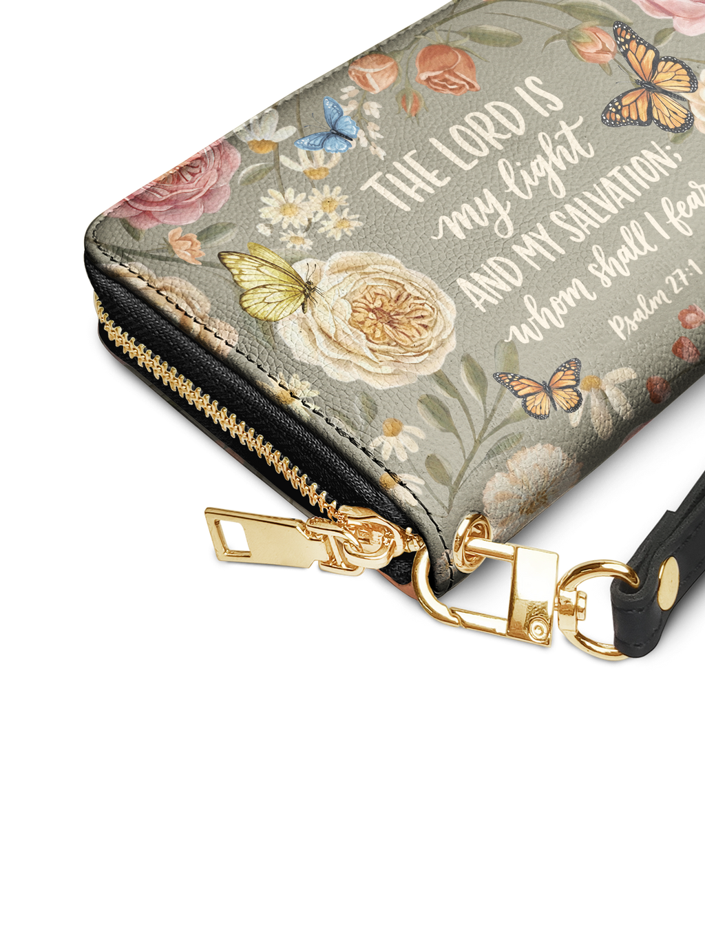 Radiance Psalm 27:1 Zip-Around Wristlet Wallet