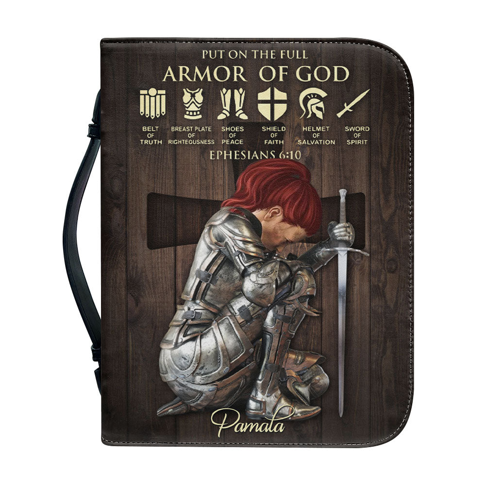 Personalized Armor of God Leather Bible Case