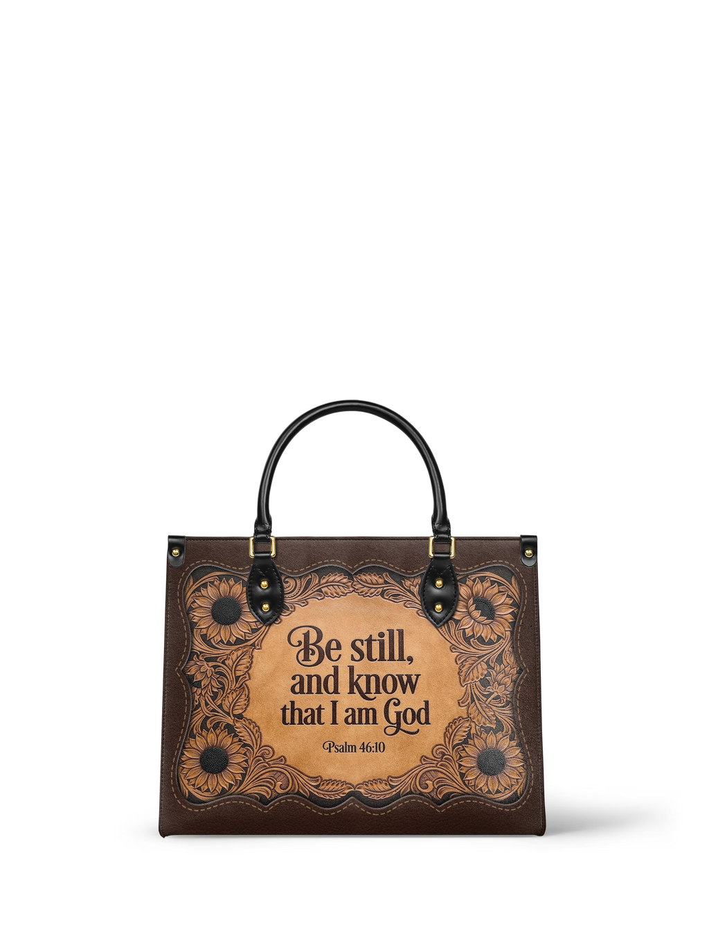 Refuge Psalm 46:10 Deluxe Vegan Leather Handbag