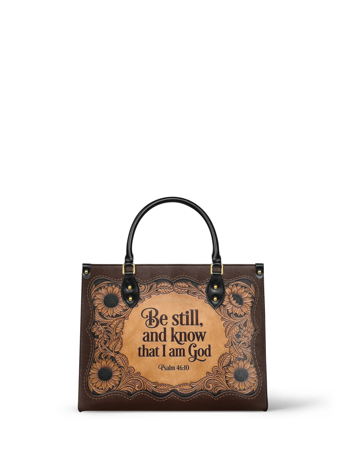 Refuge Psalm 46:10 Deluxe Vegan Leather Handbag