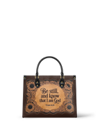 "Refuge" Psalm 46:10 Deluxe Vegan Leather Handbag