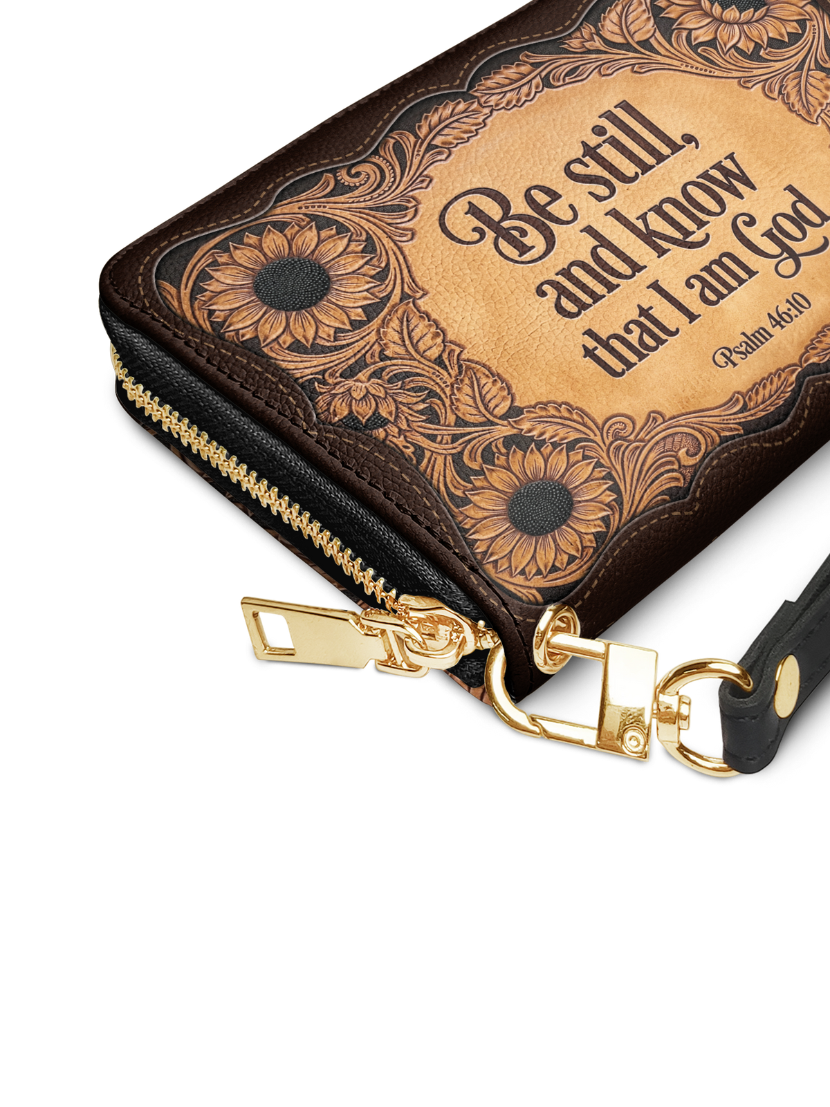 Refuge Psalm 46:10 Zip-Around Wristlet Wallet