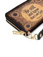 Refuge "Be Still & Know" Psalm 46:10 Leather Wallet