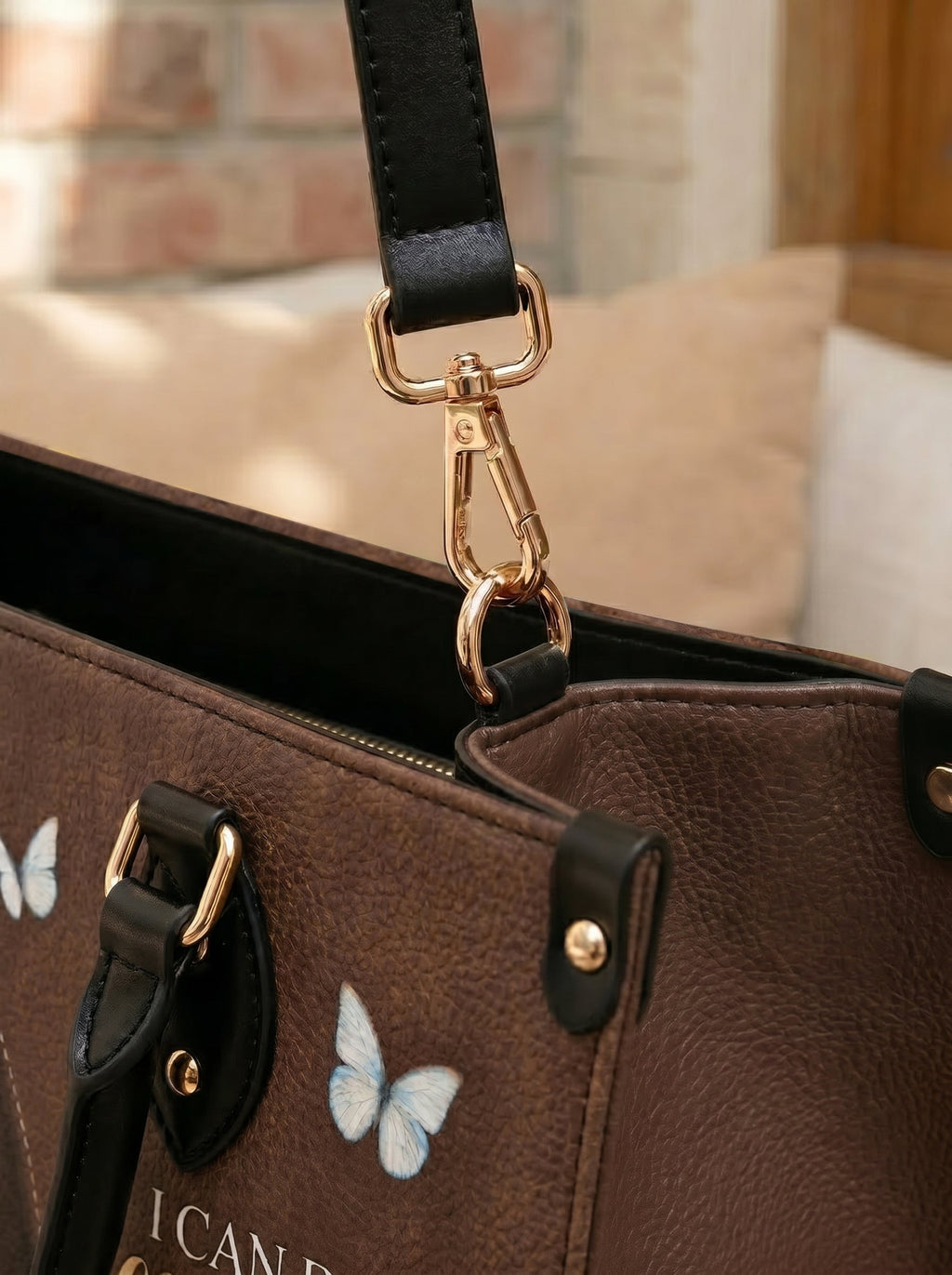 Rise Philippians 4:13 Leather Handbag