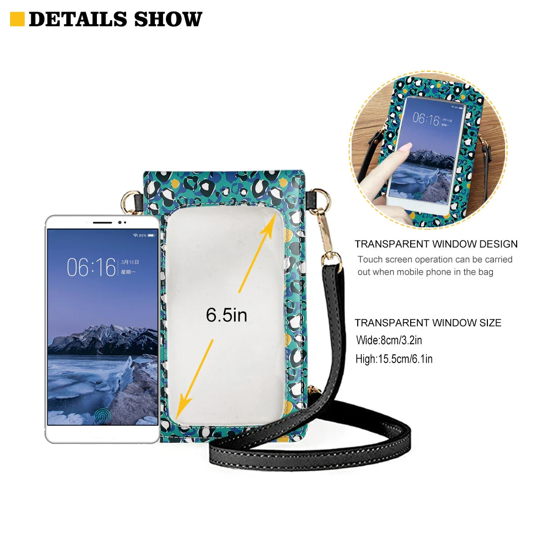 Bible Affirmations Personalized Leather Phone Bag
