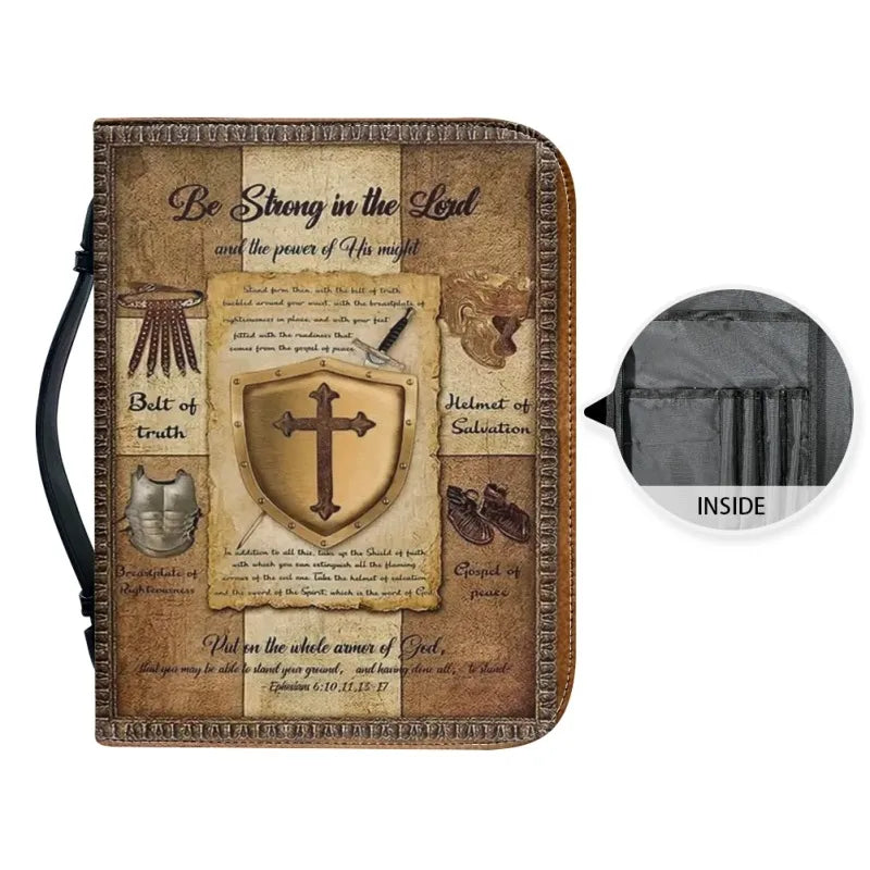 Be Strong in the Lord Personalized Bible Cover