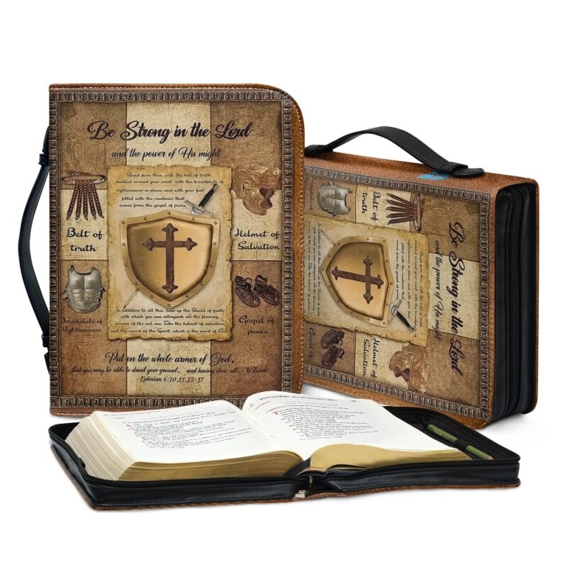 Be Strong in the Lord Personalized Bible Cover
