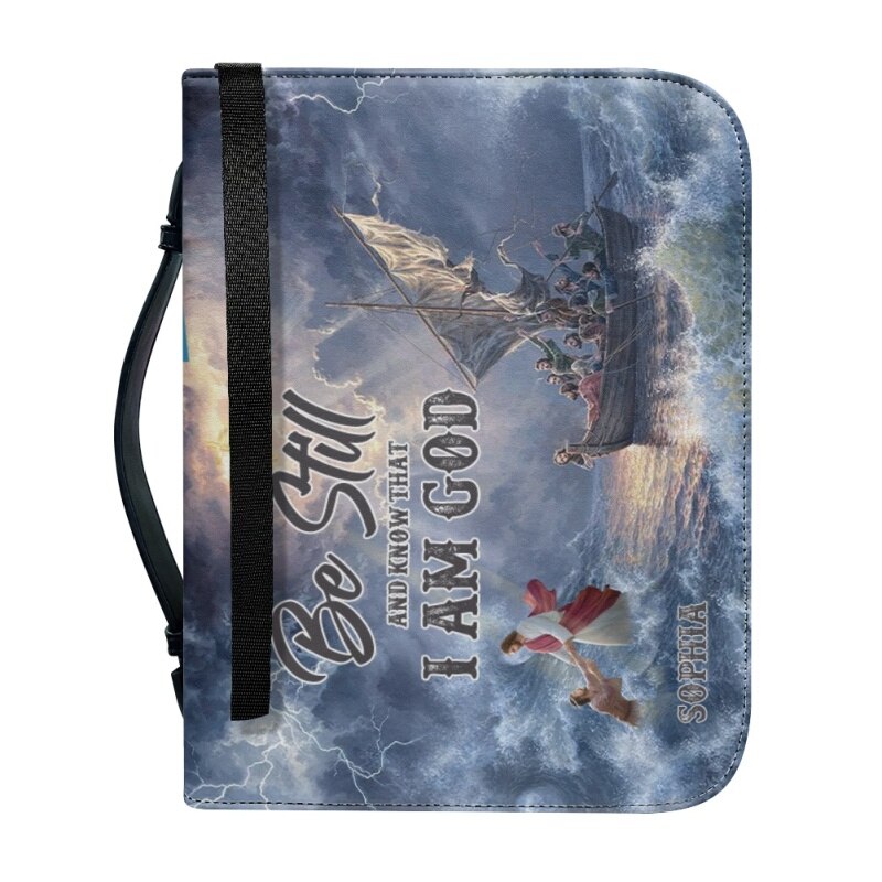 Personalized Be Still Divine Voyage Bible Cover