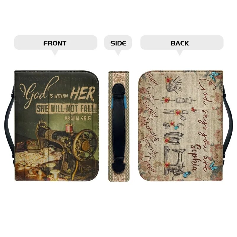 Personalized Psalm 46:5 Sewing Bible Cover