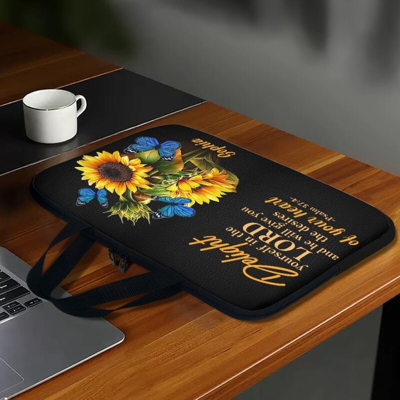 Personalized Delight in the Lord Laptop Bag