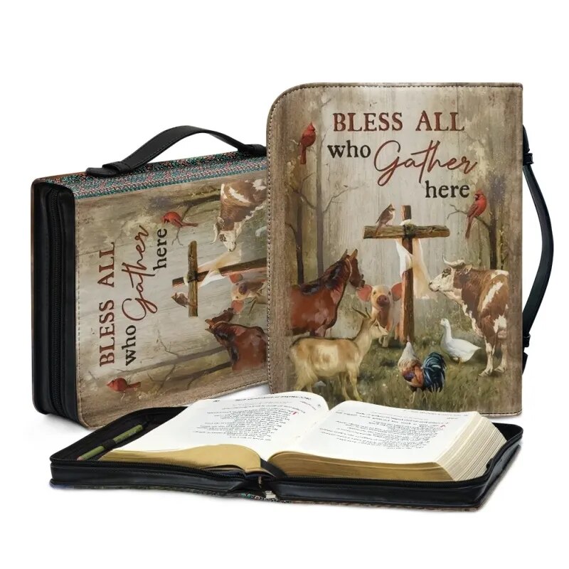 Personalized Bless All Who Gather Bible Cover